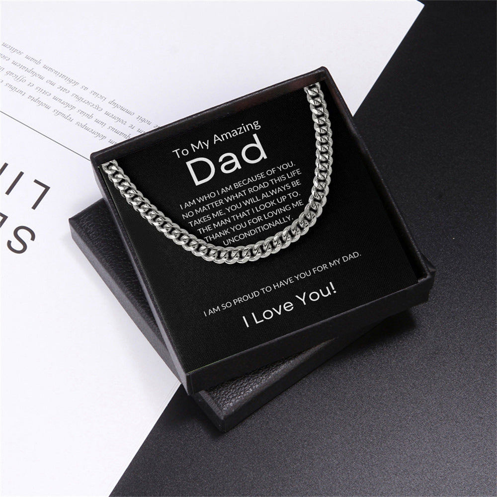 To My Dad – Message Necklace