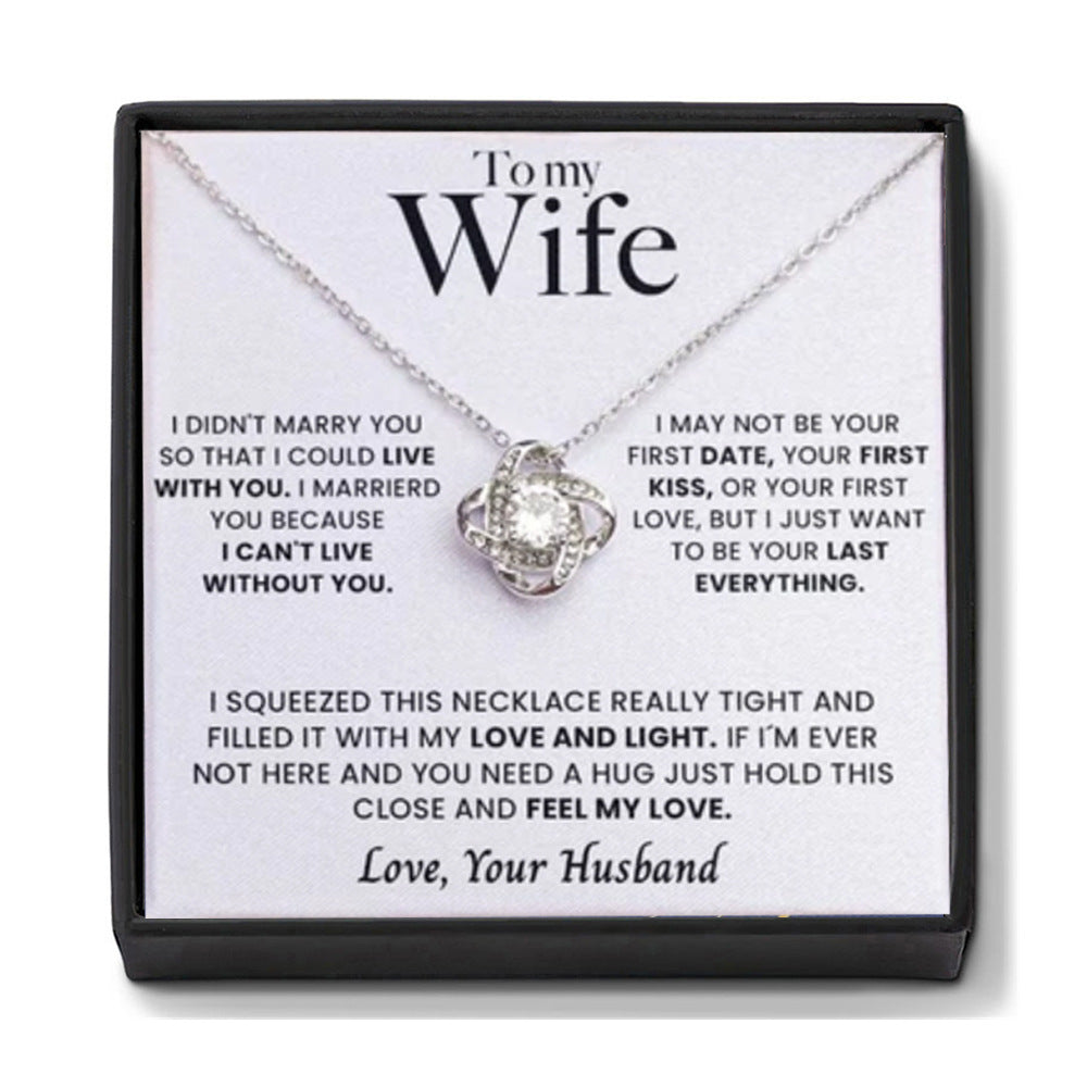 To My Wife – Infinity Love Knot Necklace