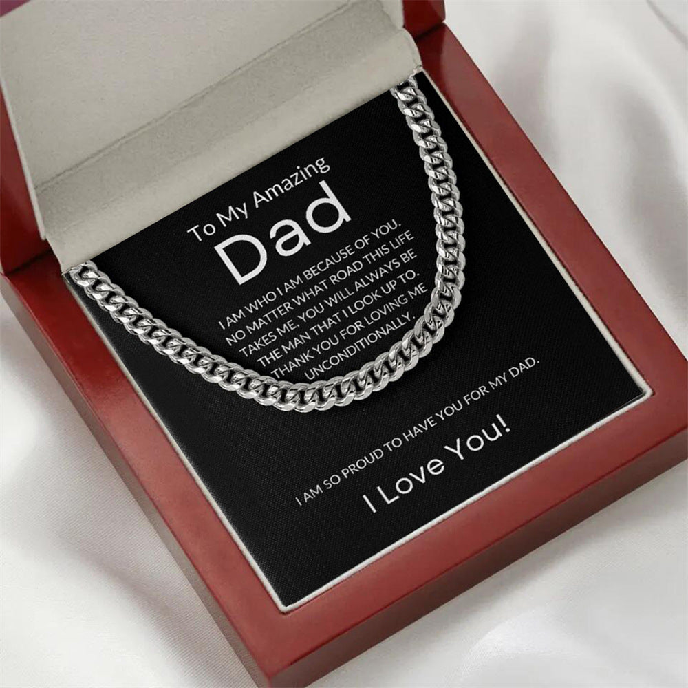 To My Dad – Message Necklace