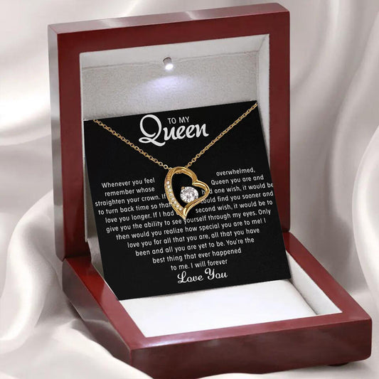 To My Queen – Heart Necklace Gift Box for Her