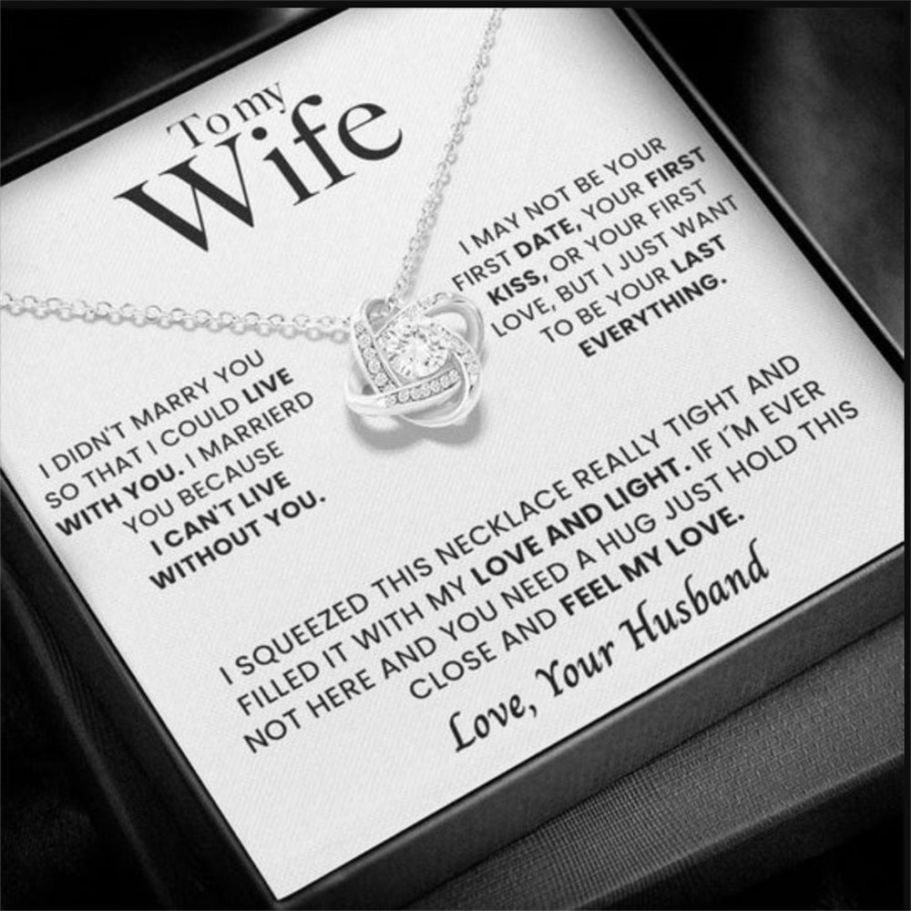 To My Wife – Infinity Love Knot Necklace