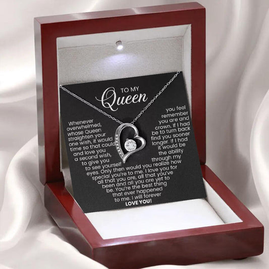 To My Queen – Heart Necklace Gift Box for Her